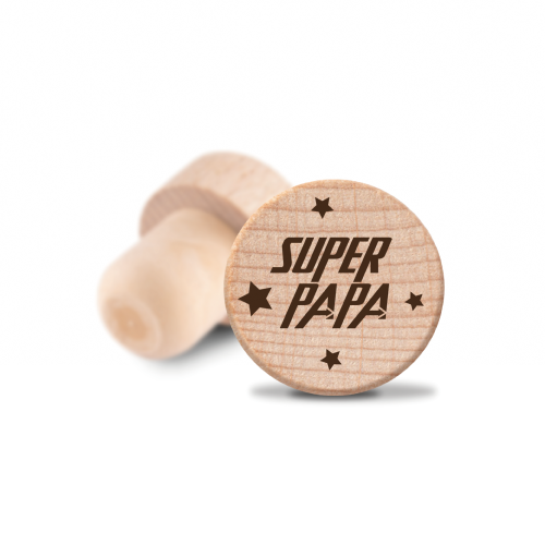 Bouchon de vin personnalisé Super papa