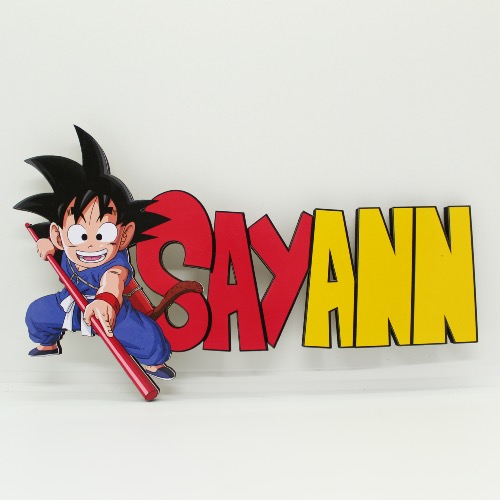 Plaque de porte son goku enfant personnalisée