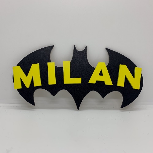 Plaque de porte de chambre Batman personnalisée en bois 