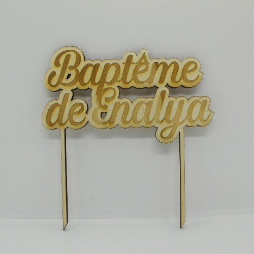 Cake Topper Baptême personnalisé prénom