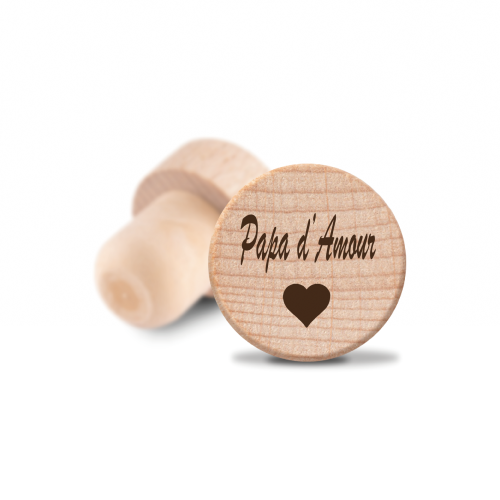 Bouchon de vin personnalisé Papa d'amour